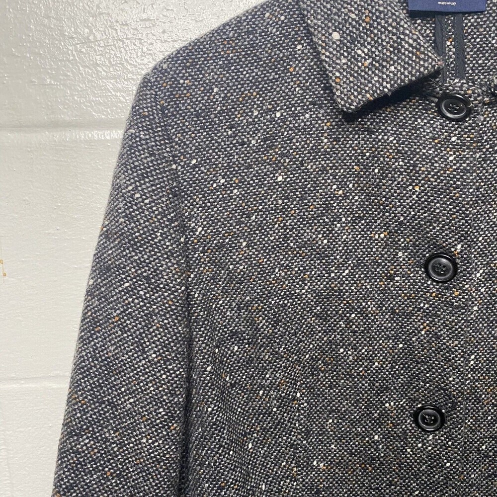 Piazza Sempione Black Wool Tweed Blazer Jacket Sz 44 US 8 Made In Italy 3 Button - Picture 4 of 13